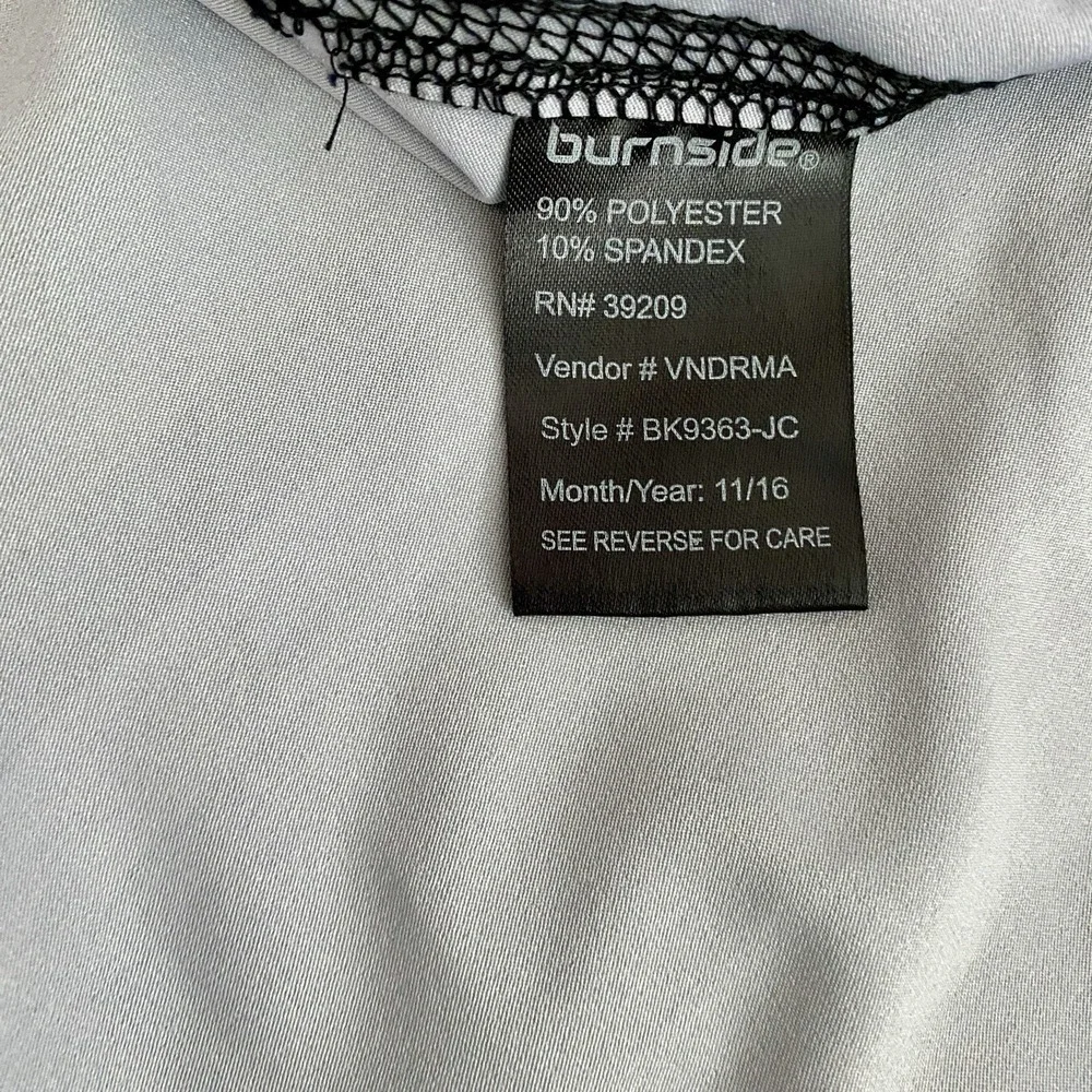 Burnside‎ Mens Swim Boardshorts Size 34 Black Gray Striped Drawstring Beach